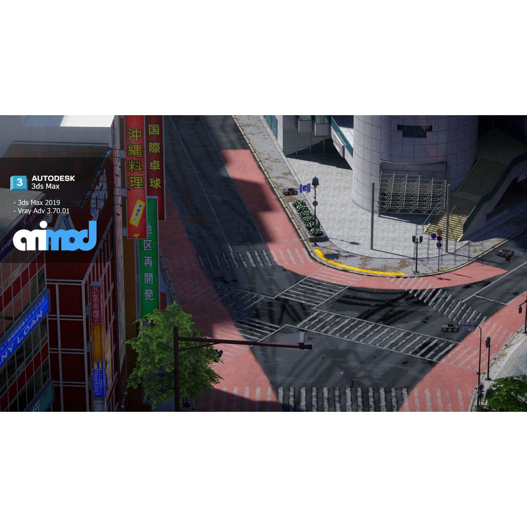 Shibuya 109 3D Model – Detailed Exterior Mall Asset, FBX - View 3