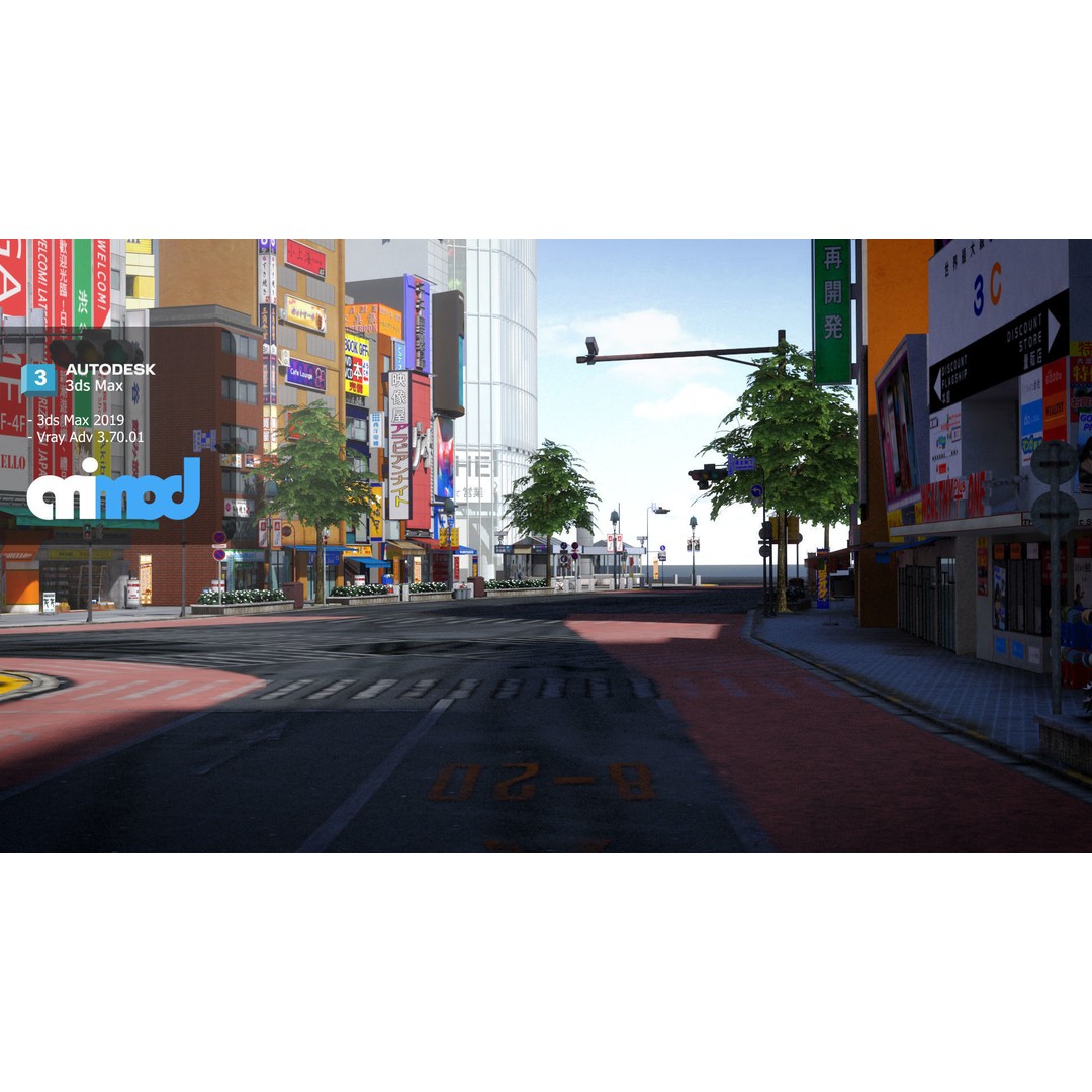 Shibuya 109 3D Model – Detailed Exterior Mall Asset, FBX - View 4