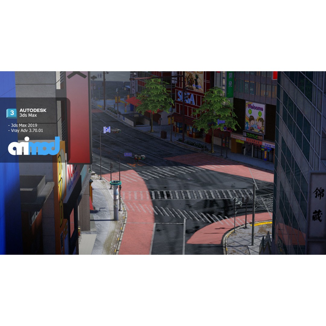 Shibuya 109 3D Model – Detailed Exterior Mall Asset, FBX - View 5