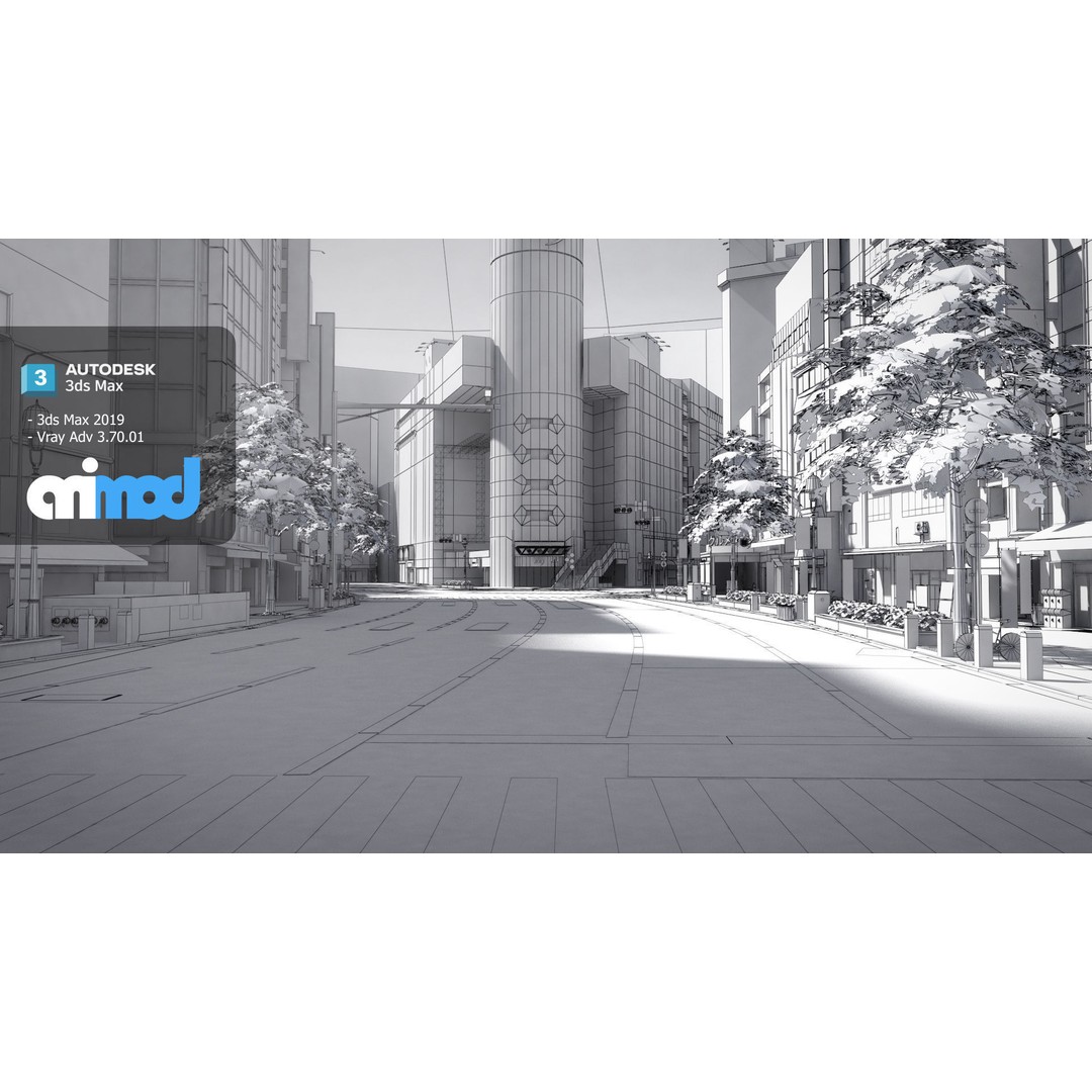 Shibuya 109 3D Model – Detailed Exterior Mall Asset, FBX - View 7