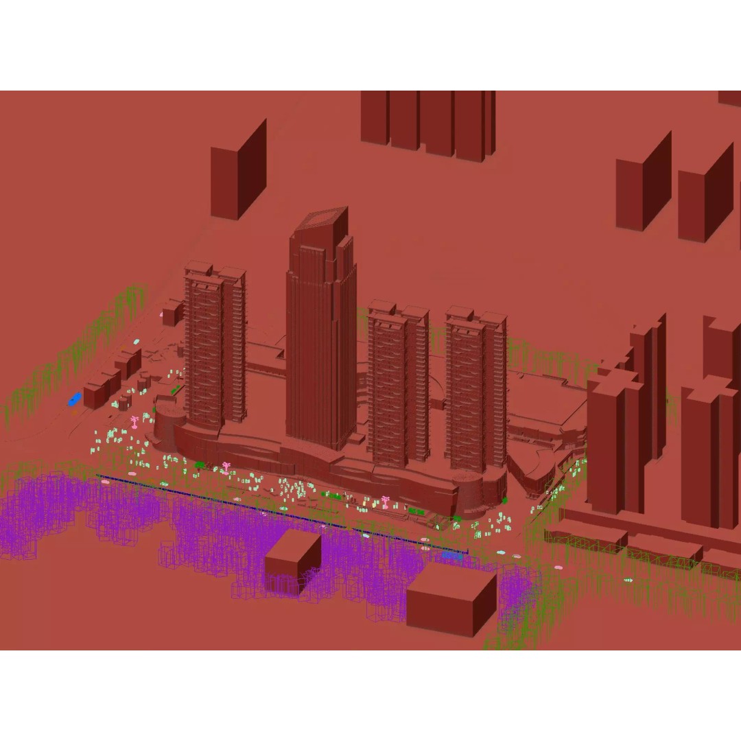 Mixed-Use Skyscraper Complex 3D Model – High-Quality Archviz Asset, FBX, OBJ - View 11