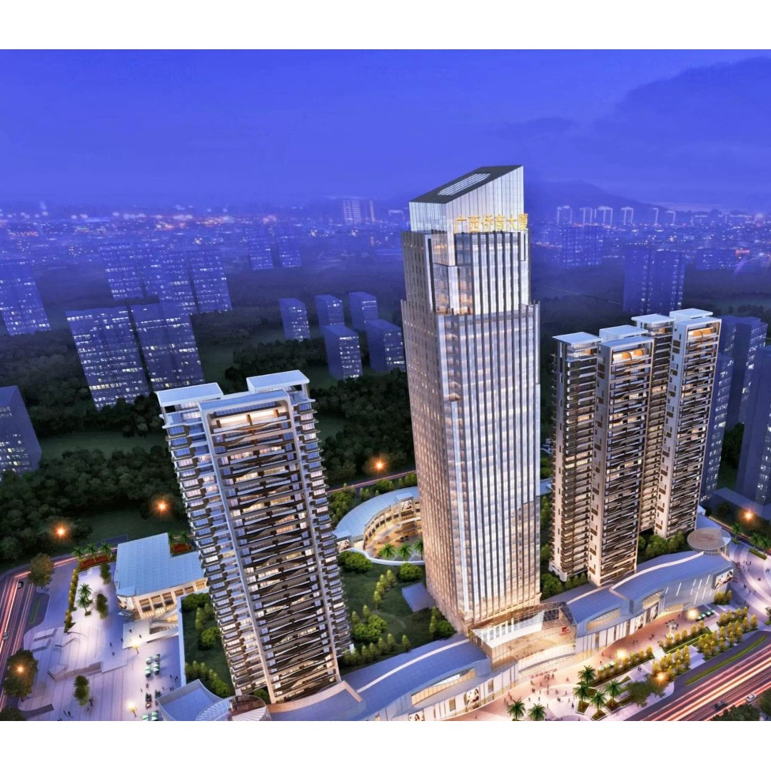 Mixed-Use Skyscraper Complex 3D Model – High-Quality Archviz Asset, FBX, OBJ - View 3