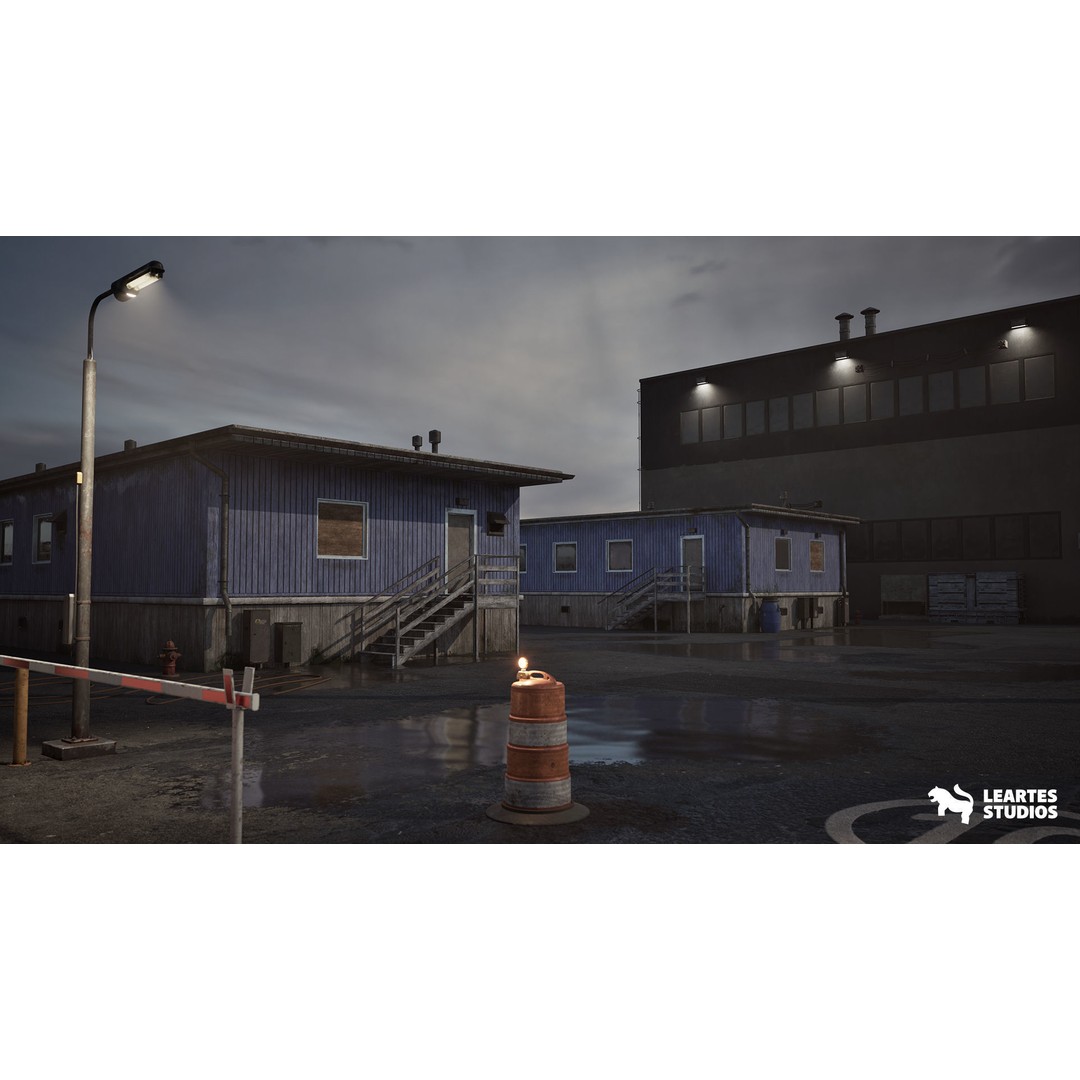 Container Port 3D Model – Low Poly Game Asset, FBX, PBR, 522 Meshes - View 17