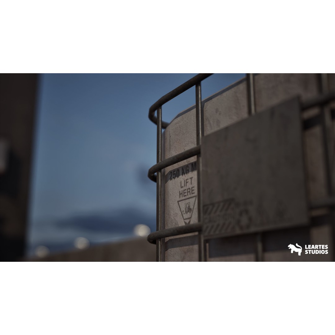 Container Port 3D Model – Low Poly Game Asset, FBX, PBR, 522 Meshes - View 6