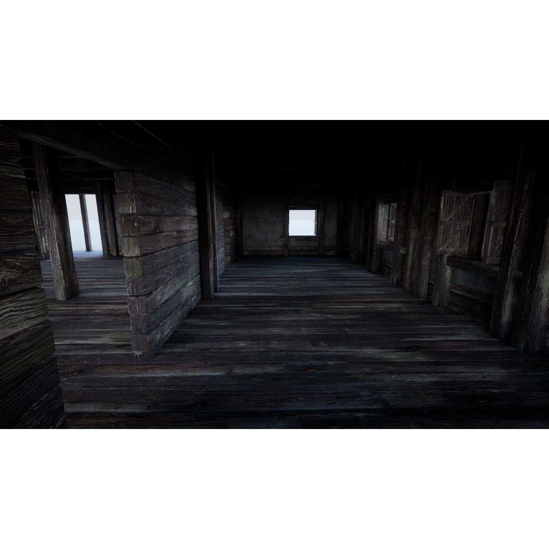 Medieval Tavern House 3D Model – Low Poly Game Asset, FBX & OBJ - View 12