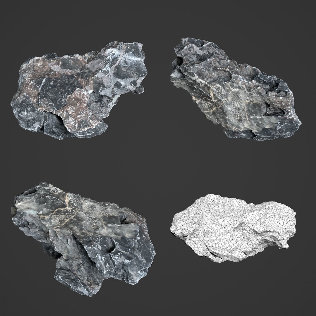 Erosion Rocks 3D Model – High Poly Game Asset, FBX & PBR Textures