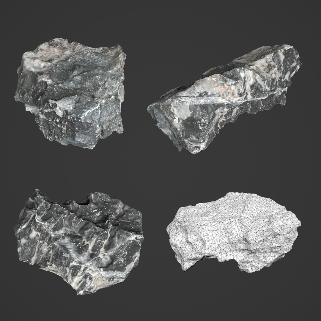 Erosion Rocks 3D Model – High Poly Game Asset, FBX & PBR Textures - View 9