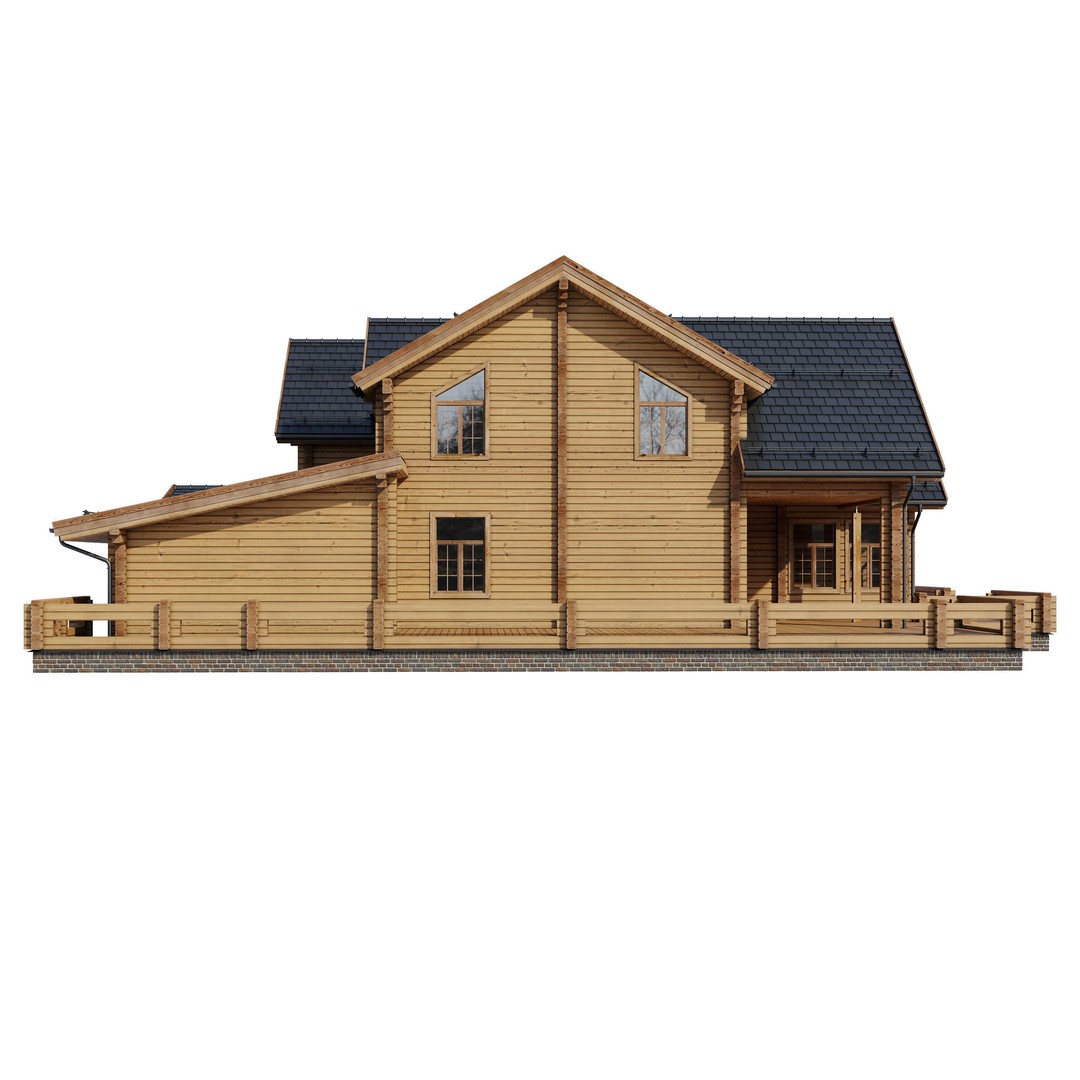 Modern House 3D Model – High Poly Mansion with PBR Materials, FBX - View 14