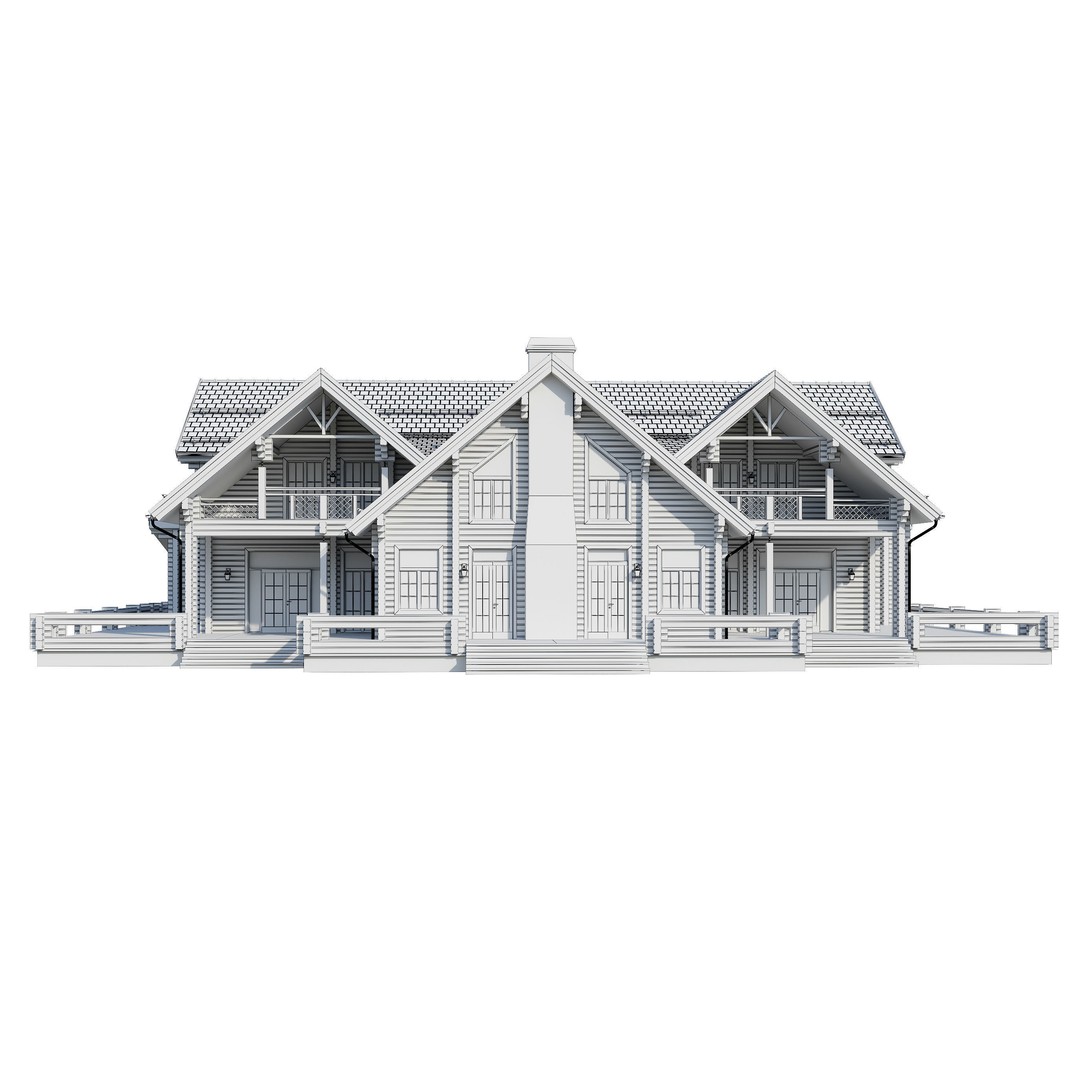 Modern House 3D Model – High Poly Mansion with PBR Materials, FBX - View 18