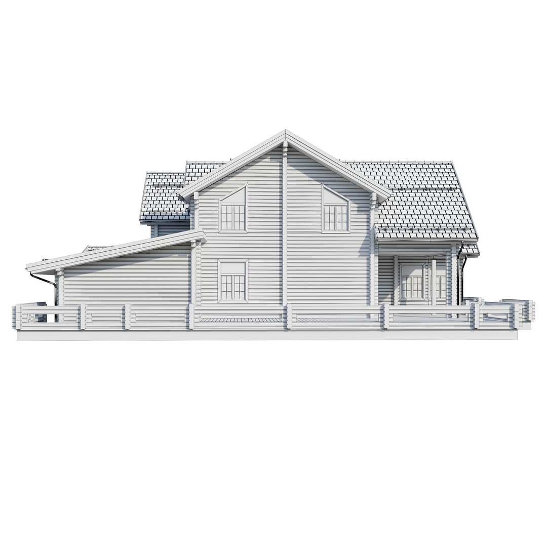 Modern House 3D Model – High Poly Mansion with PBR Materials, FBX - View 19