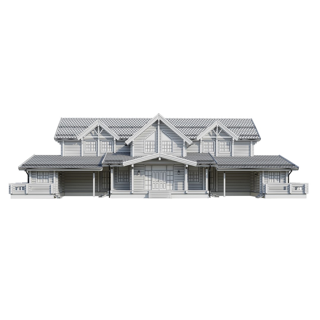 Modern House 3D Model – High Poly Mansion with PBR Materials, FBX - View 21