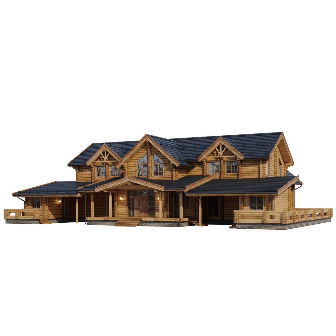 Modern House 3D Model – High Poly Mansion with PBR Materials, FBX - View 23