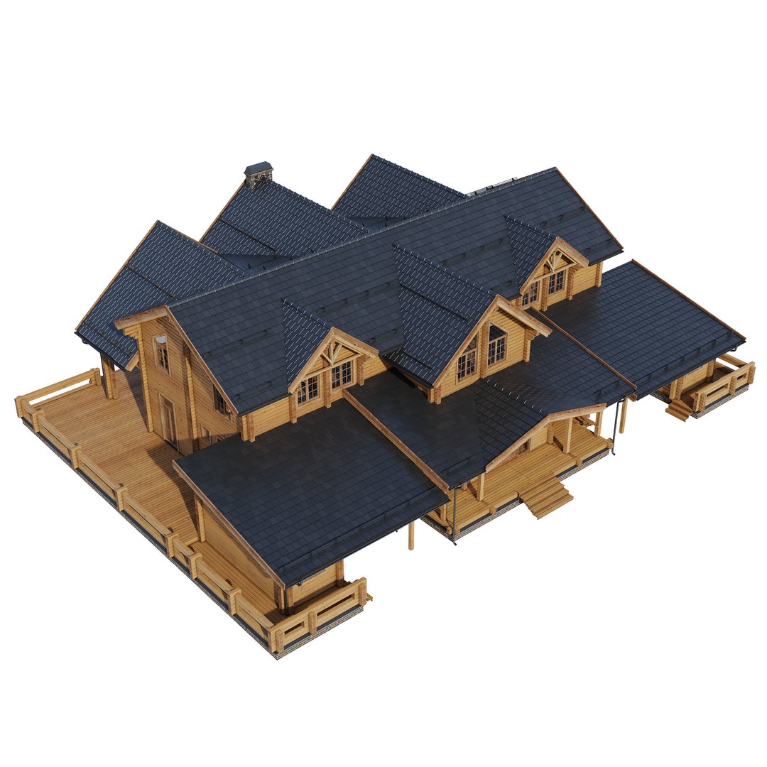 Modern House 3D Model – High Poly Mansion with PBR Materials, FBX - View 26