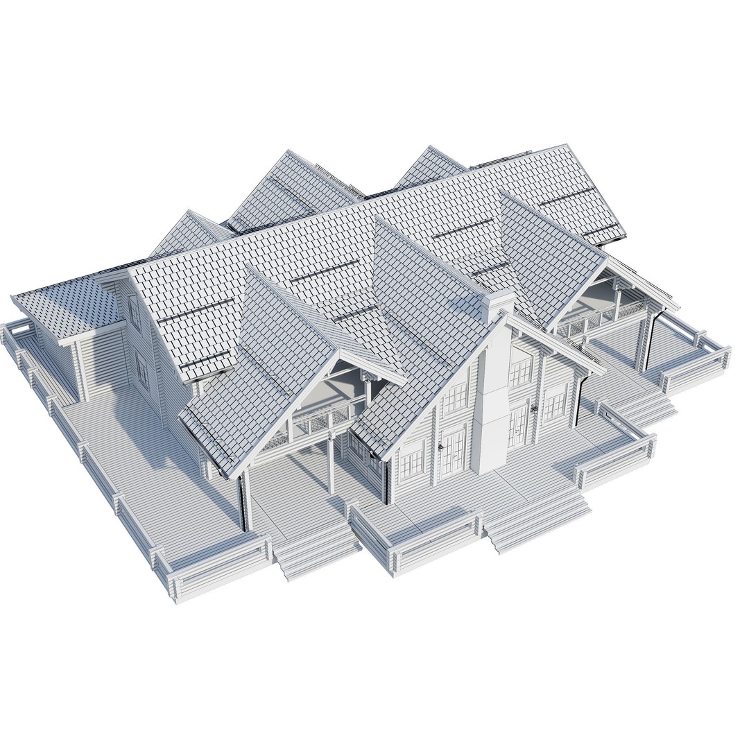Modern House 3D Model – High Poly Mansion with PBR Materials, FBX - View 27
