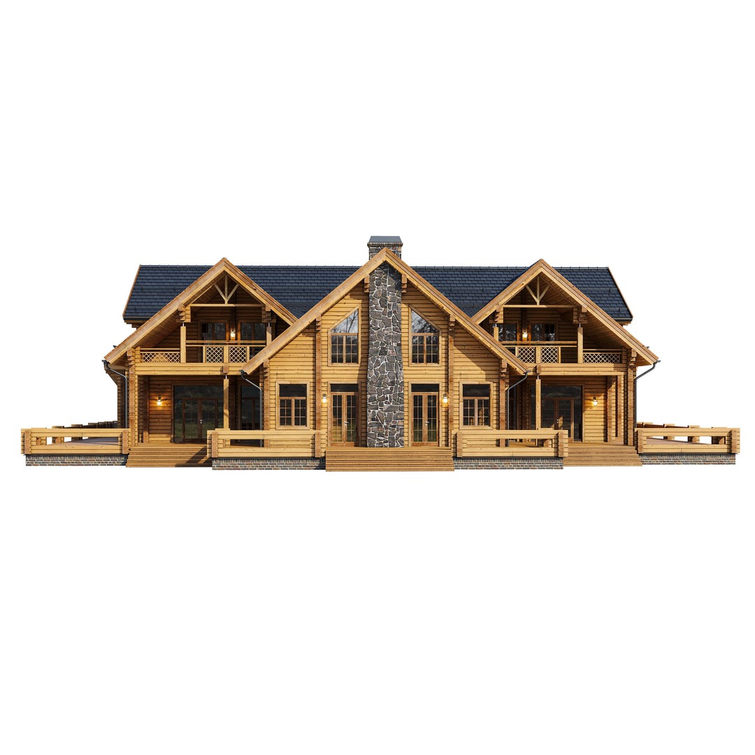 Modern House 3D Model – High Poly Mansion with PBR Materials, FBX - View 4
