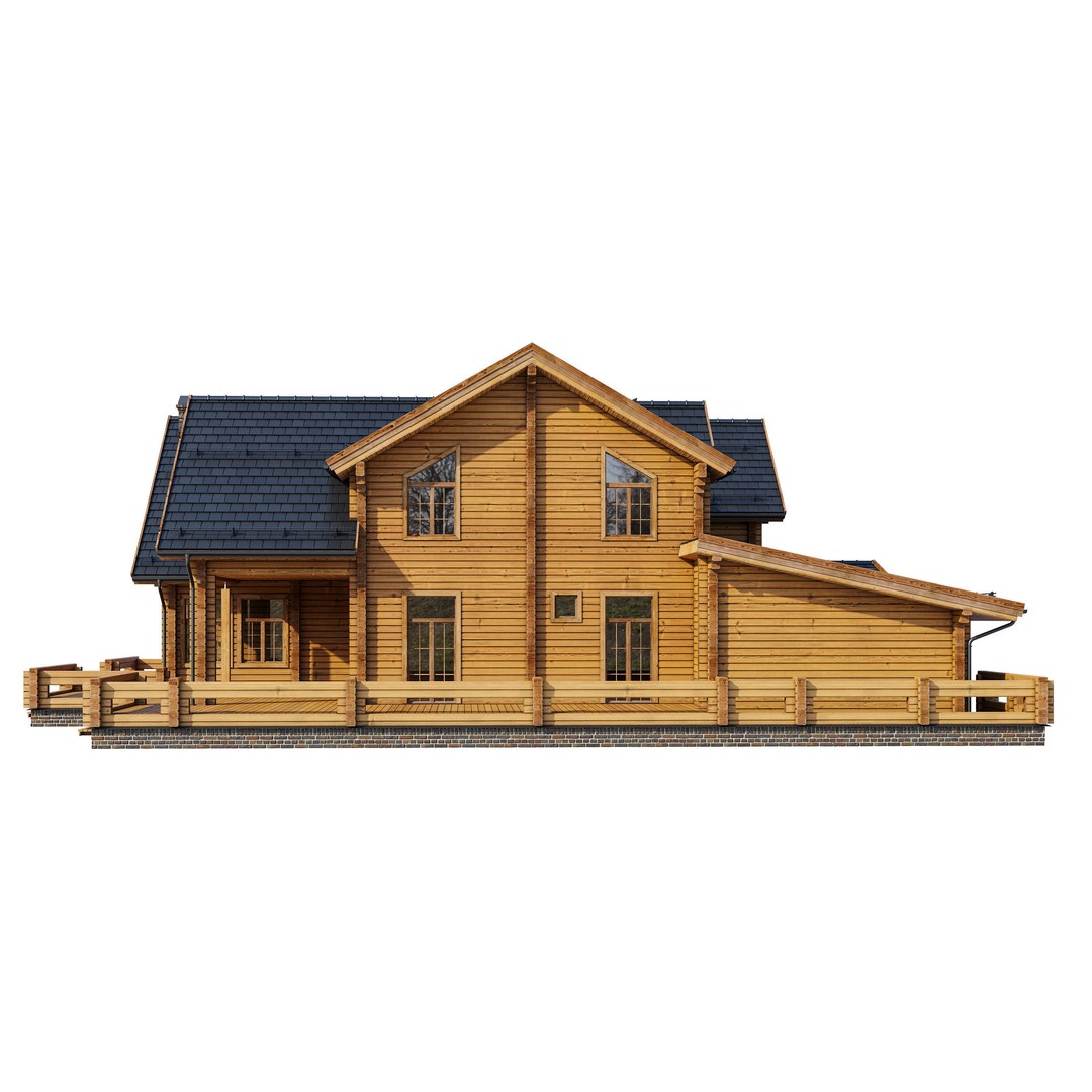 Modern House 3D Model – High Poly Mansion with PBR Materials, FBX - View 5
