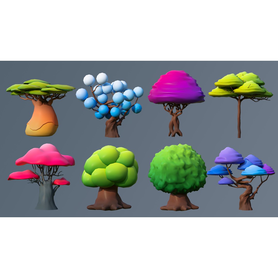 Vegetation 3D Model – Low Poly Game Asset with 504 Unique Plants - View 11