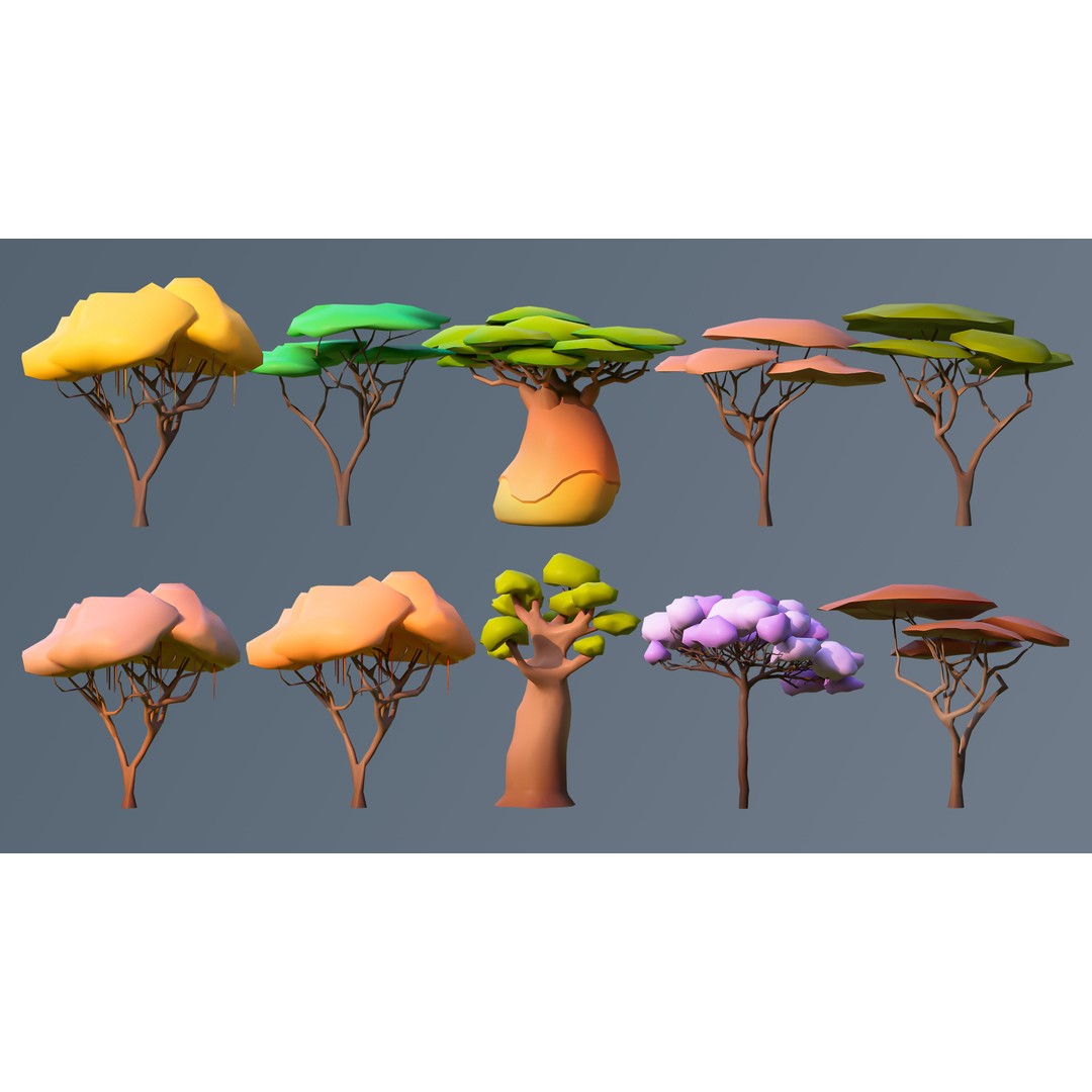 Vegetation 3D Model – Low Poly Game Asset with 504 Unique Plants - View 12