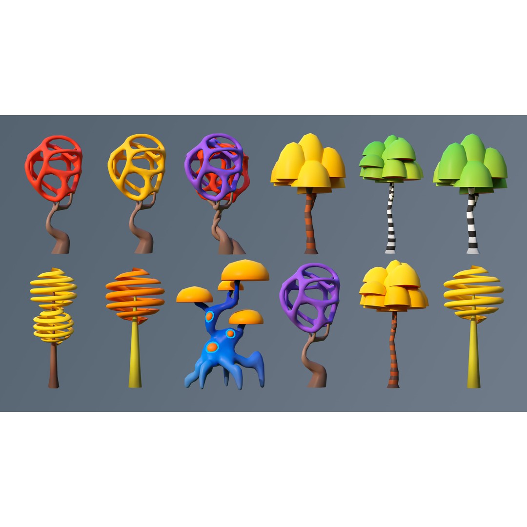 Vegetation 3D Model – Low Poly Game Asset with 504 Unique Plants - View 13