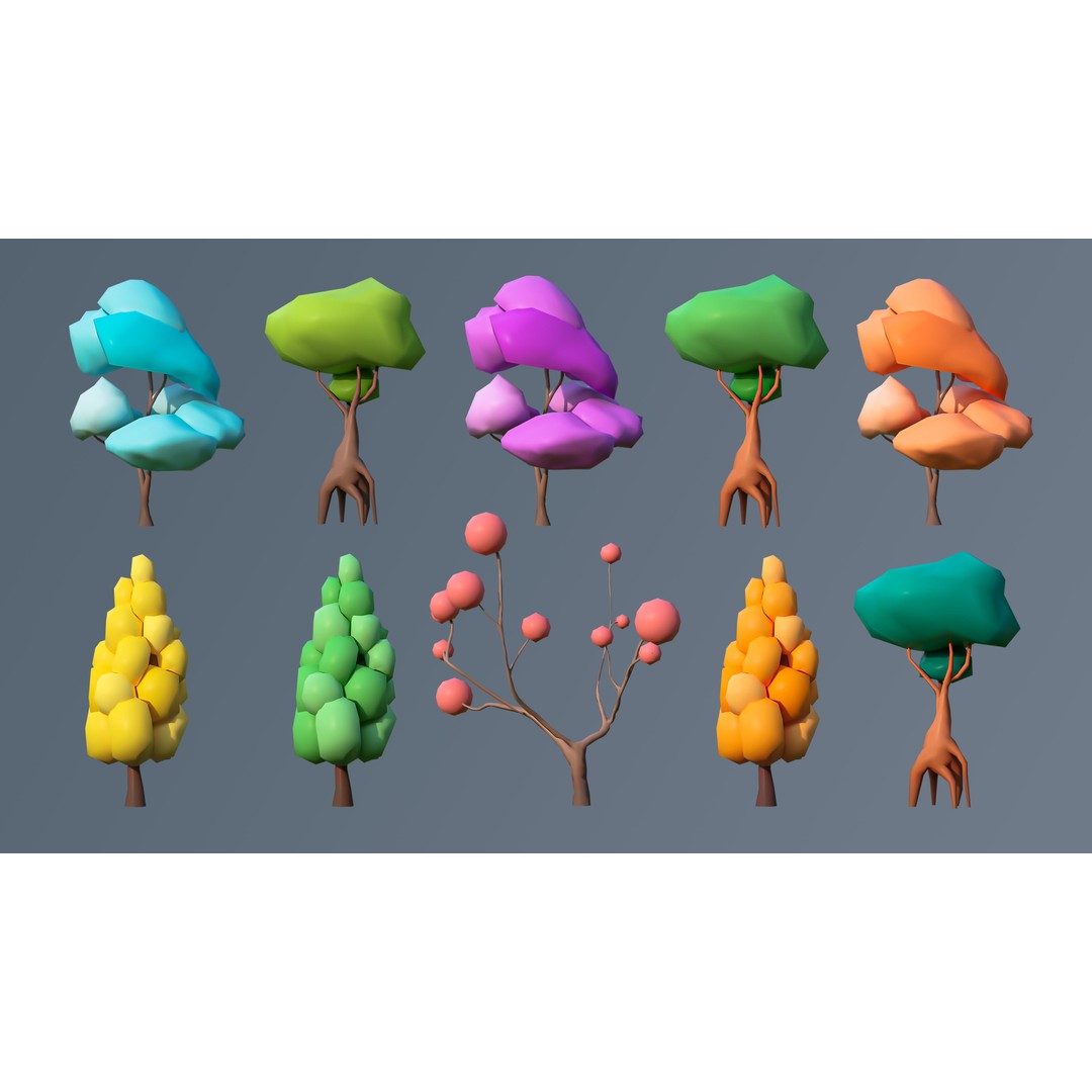 Vegetation 3D Model – Low Poly Game Asset with 504 Unique Plants - View 17