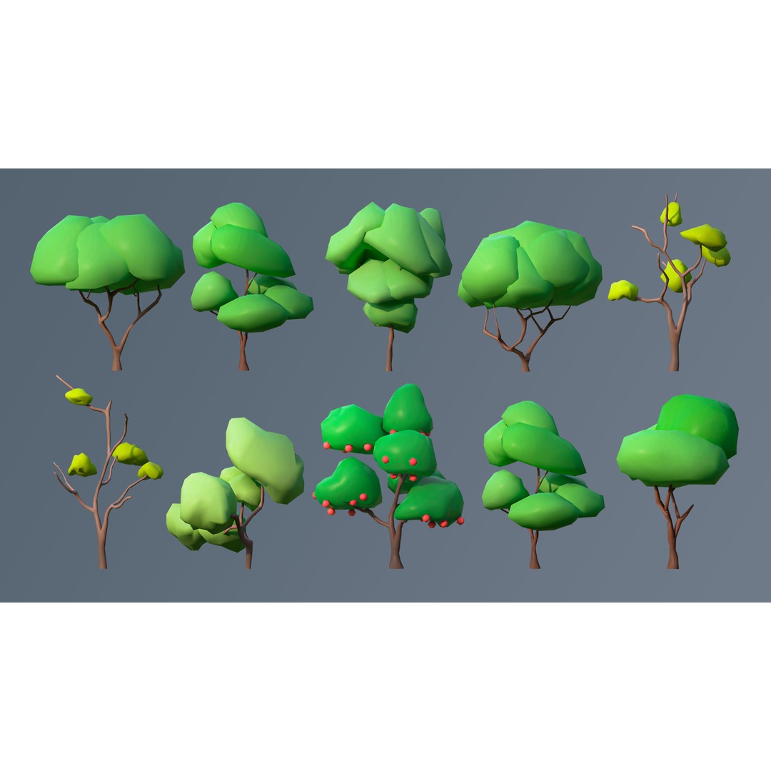 Vegetation 3D Model – Low Poly Game Asset with 504 Unique Plants - View 21