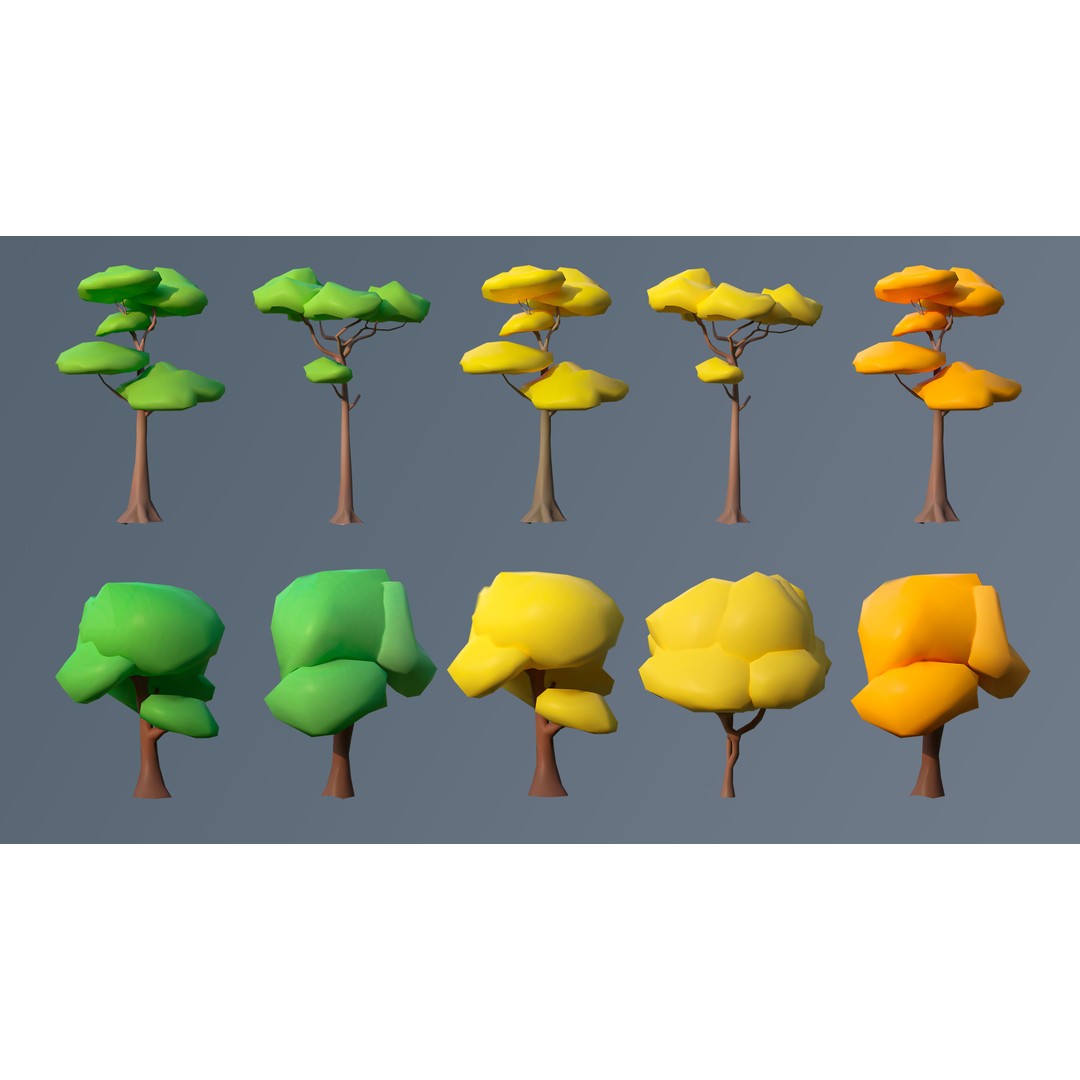 Vegetation 3D Model – Low Poly Game Asset with 504 Unique Plants - View 22