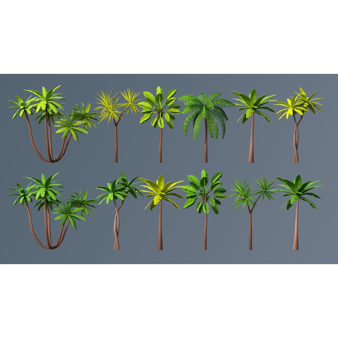 Vegetation 3D Model – Low Poly Game Asset with 504 Unique Plants - View 24
