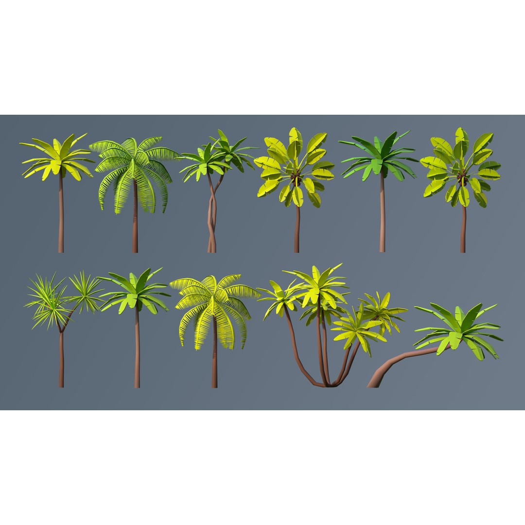 Vegetation 3D Model – Low Poly Game Asset with 504 Unique Plants - View 25