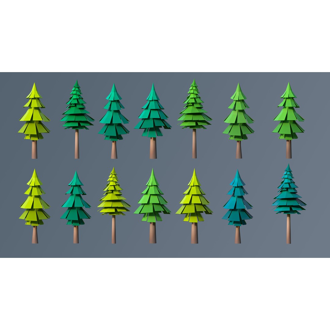 Vegetation 3D Model – Low Poly Game Asset with 504 Unique Plants - View 29