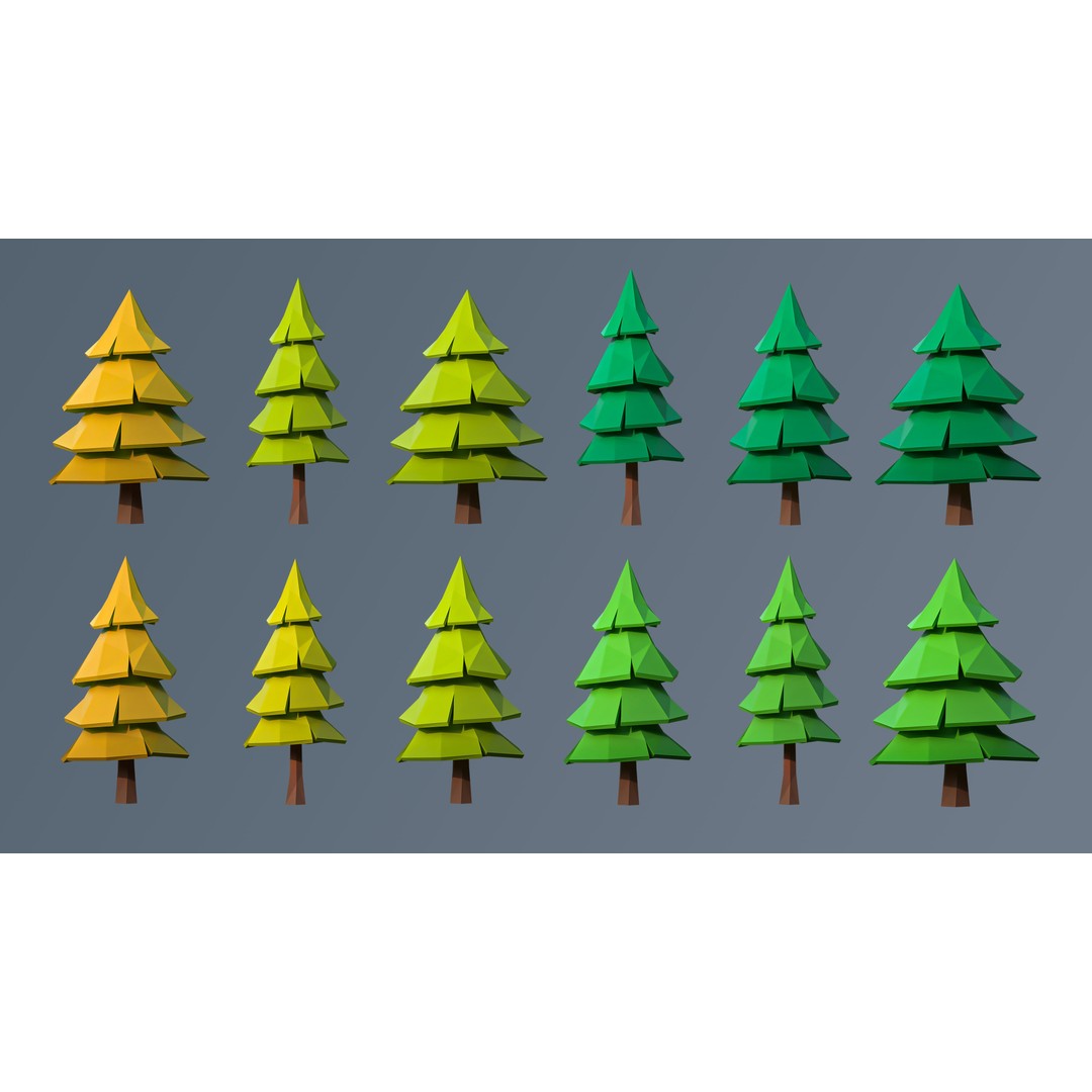 Vegetation 3D Model – Low Poly Game Asset with 504 Unique Plants - View 30