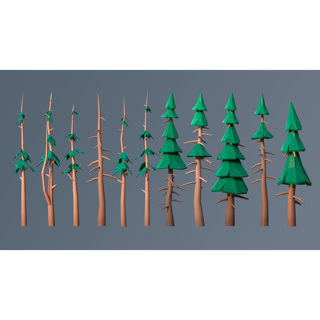 Vegetation 3D Model – Low Poly Game Asset with 504 Unique Plants - View 33