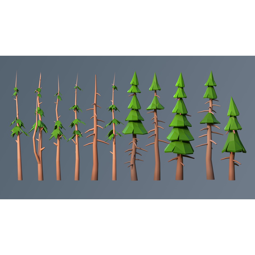 Vegetation 3D Model – Low Poly Game Asset with 504 Unique Plants - View 34