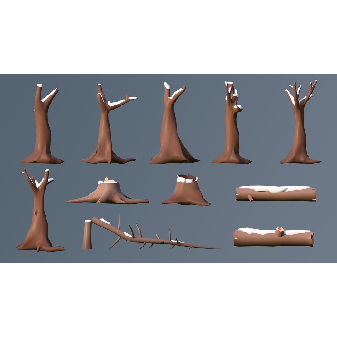 Vegetation 3D Model – Low Poly Game Asset with 504 Unique Plants - View 36