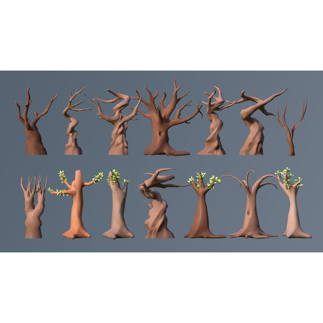 Vegetation 3D Model – Low Poly Game Asset with 504 Unique Plants - View 37