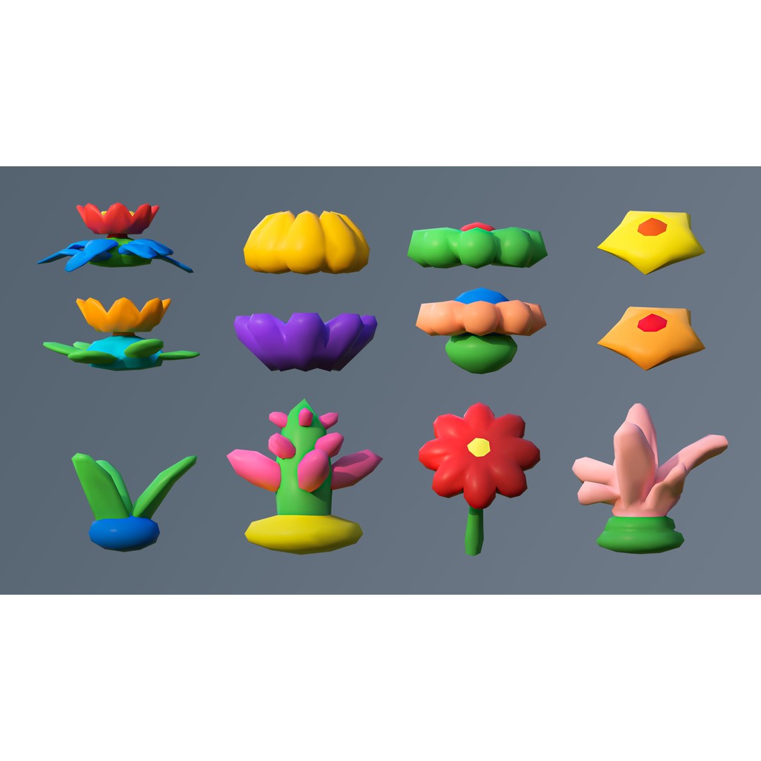 Vegetation 3D Model – Low Poly Game Asset with 504 Unique Plants - View 47