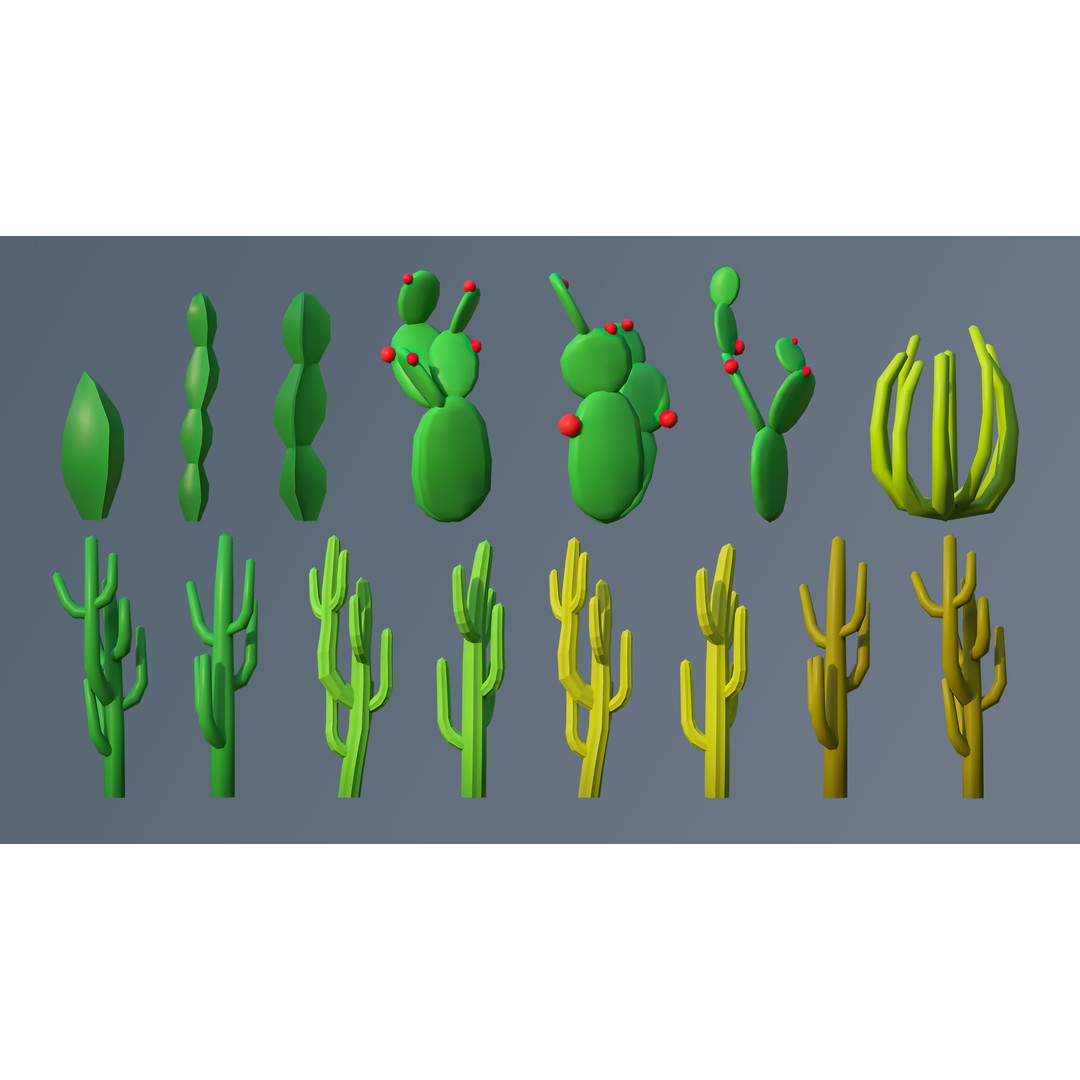Vegetation 3D Model – Low Poly Game Asset with 504 Unique Plants - View 49