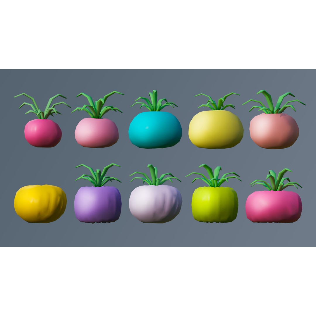 Vegetation 3D Model – Low Poly Game Asset with 504 Unique Plants - View 53