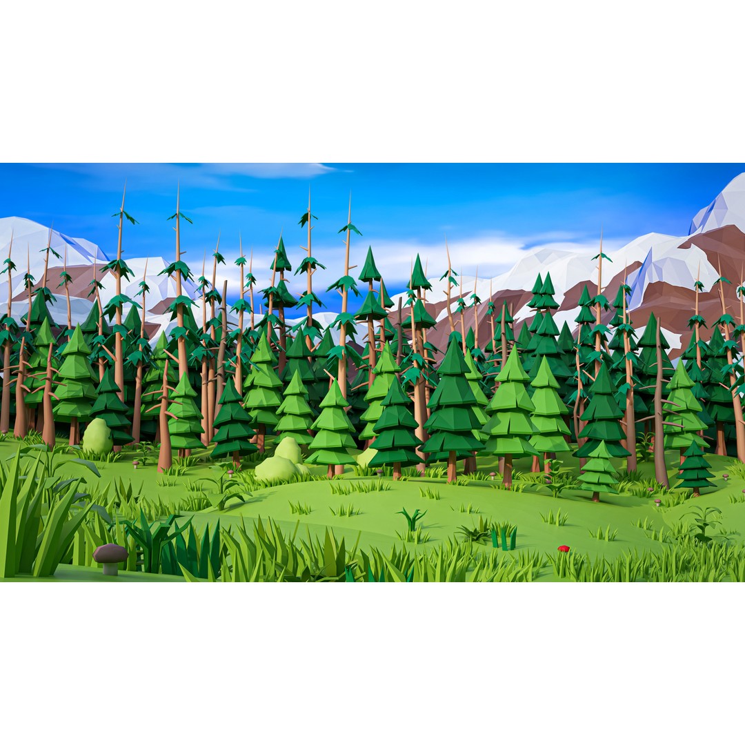 Vegetation 3D Model – Low Poly Game Asset with 504 Unique Plants - View 9