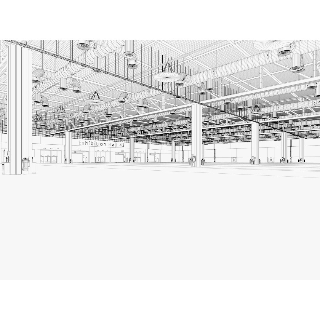 Exhibition Hall 3D Model – High Poly Interior Space, FBX, Blender, Game Ready - View 14