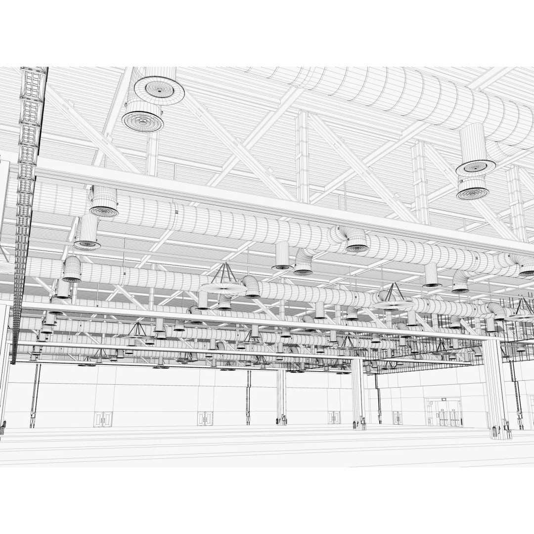 Exhibition Hall 3D Model – High Poly Interior Space, FBX, Blender, Game Ready - View 17