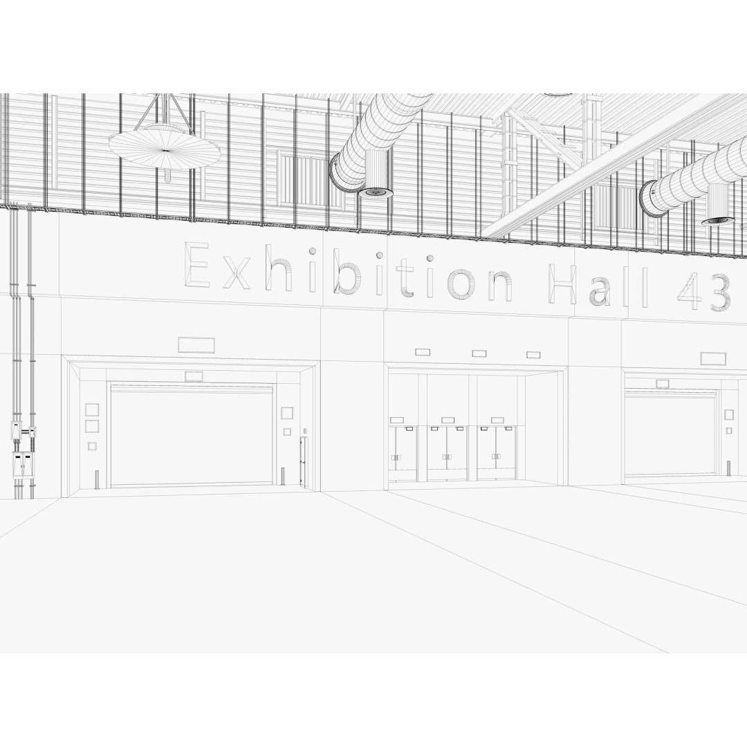 Exhibition Hall 3D Model – High Poly Interior Space, FBX, Blender, Game Ready - View 19