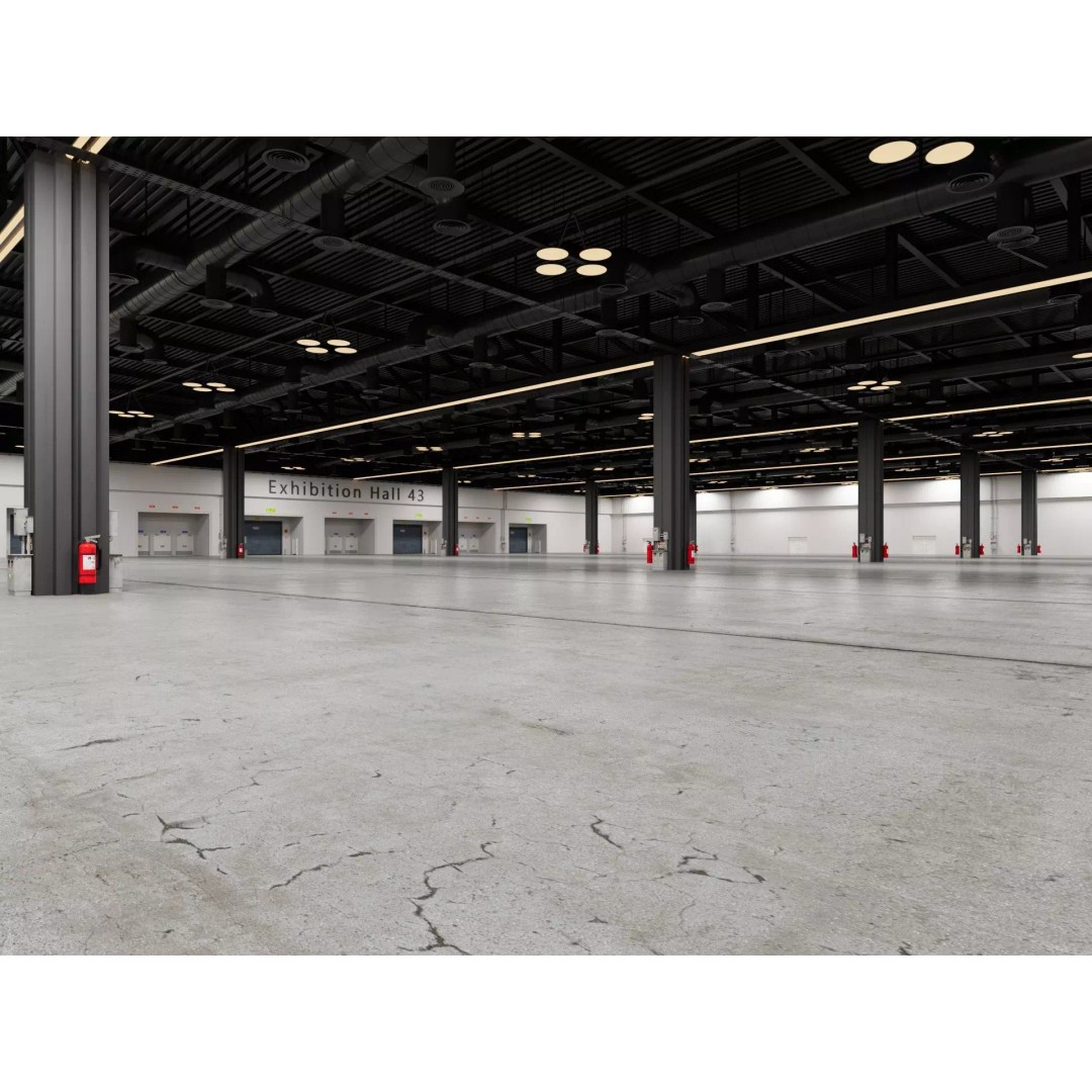 Exhibition Hall 3D Model – High Poly Interior Space, FBX, Blender, Game Ready - View 2