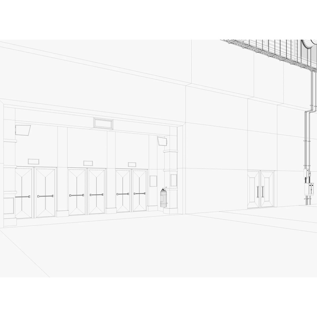 Exhibition Hall 3D Model – High Poly Interior Space, FBX, Blender, Game Ready - View 20