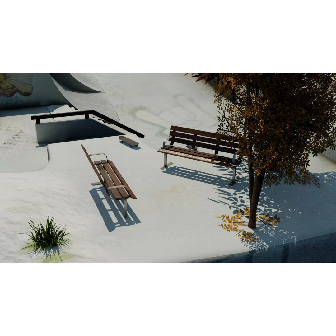 Skate Park 3D Model – Realistic Environment for Games, FBX - View 15