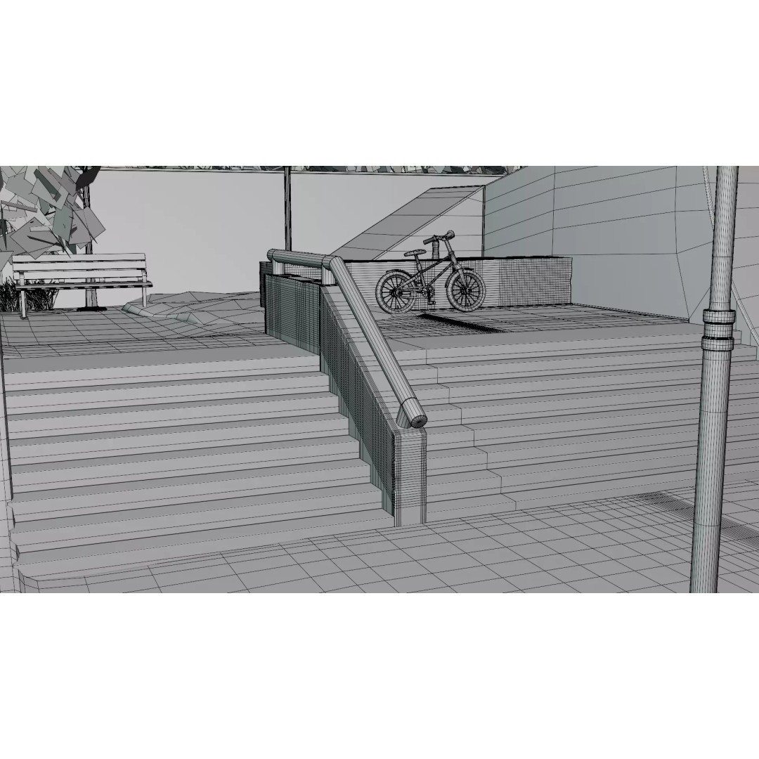 Skate Park 3D Model – Realistic Environment for Games, FBX - View 18