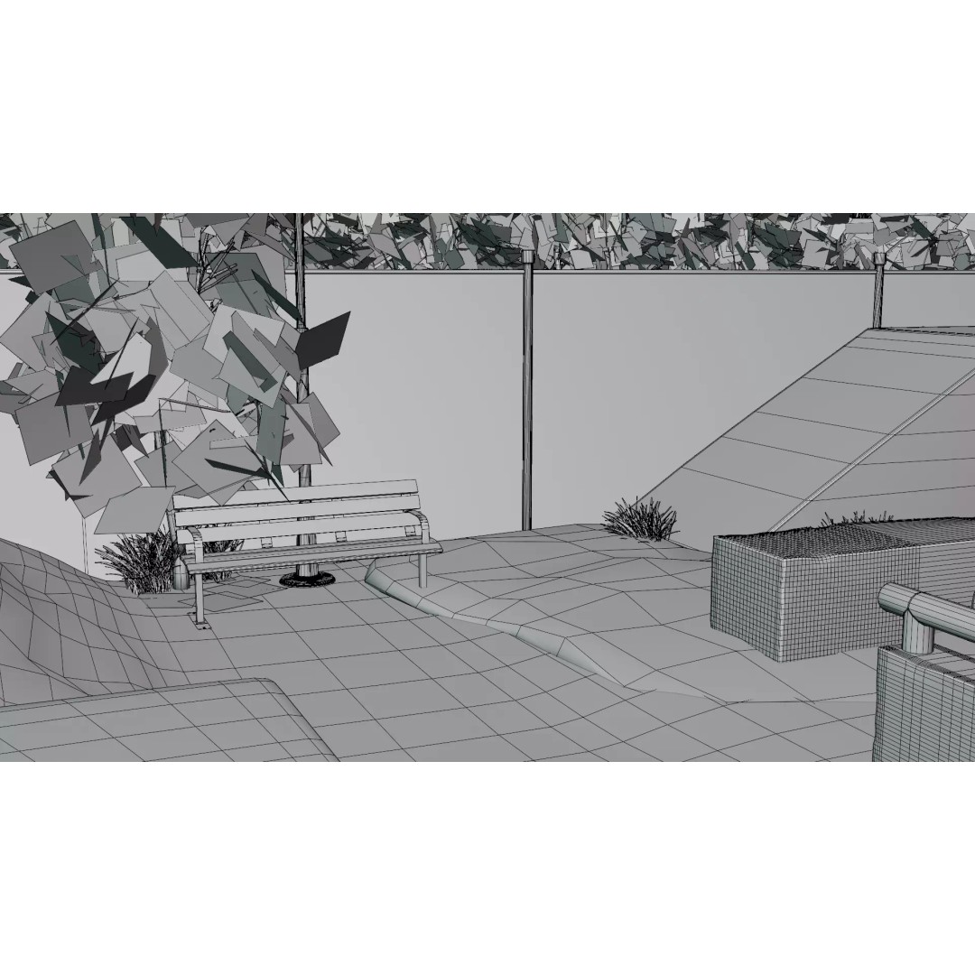 Skate Park 3D Model – Realistic Environment for Games, FBX - View 19