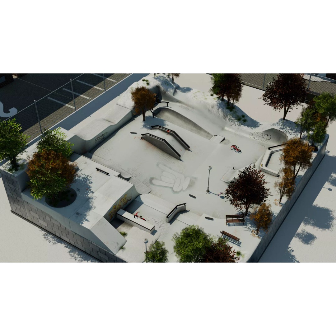 Skate Park 3D Model – Realistic Environment for Games, FBX - View 2