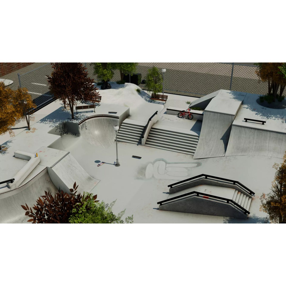 Skate Park 3D Model – Realistic Environment for Games, FBX - View 5