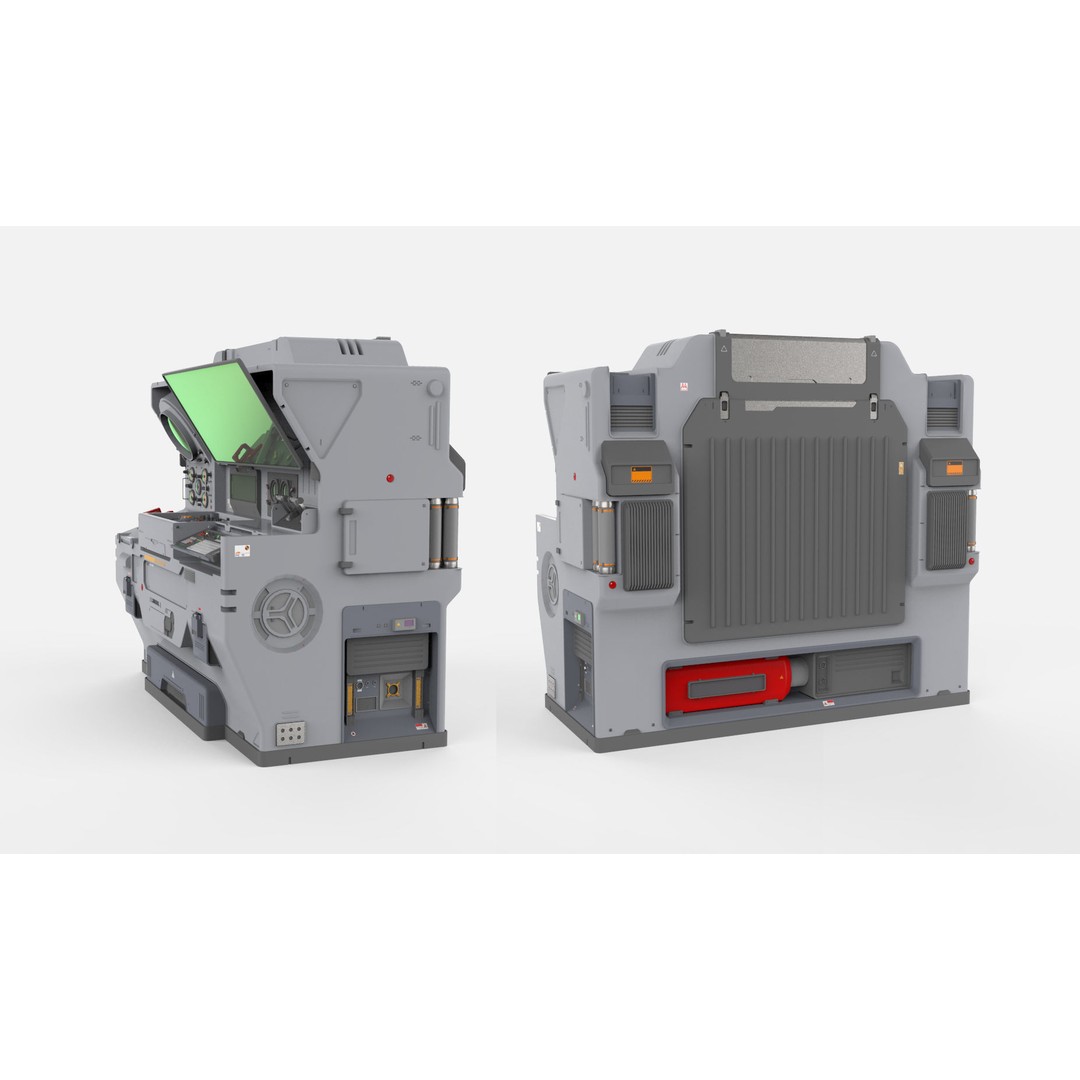 Futuristic Sci-Fi Terminal 3D Model – High Poly PBR Asset, FBX - View 15
