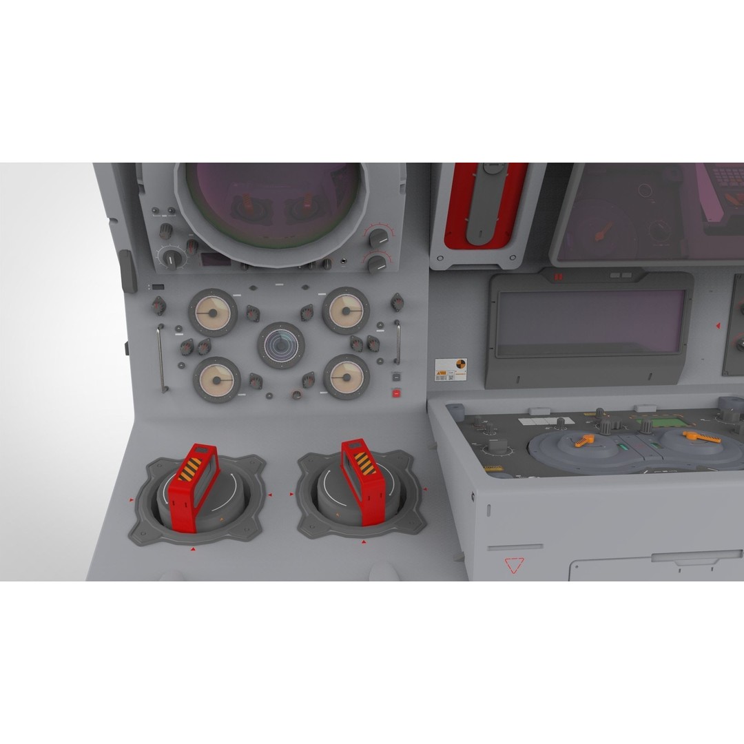 Futuristic Sci-Fi Terminal 3D Model – High Poly PBR Asset, FBX - View 17